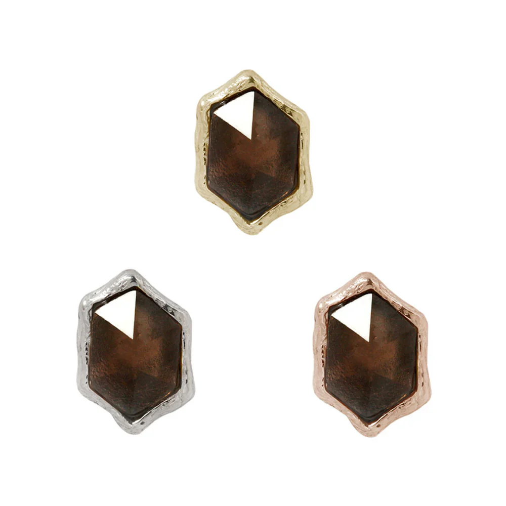 buddha jewelry Pump Up The Volume - Smoky Quartz - Threadless End