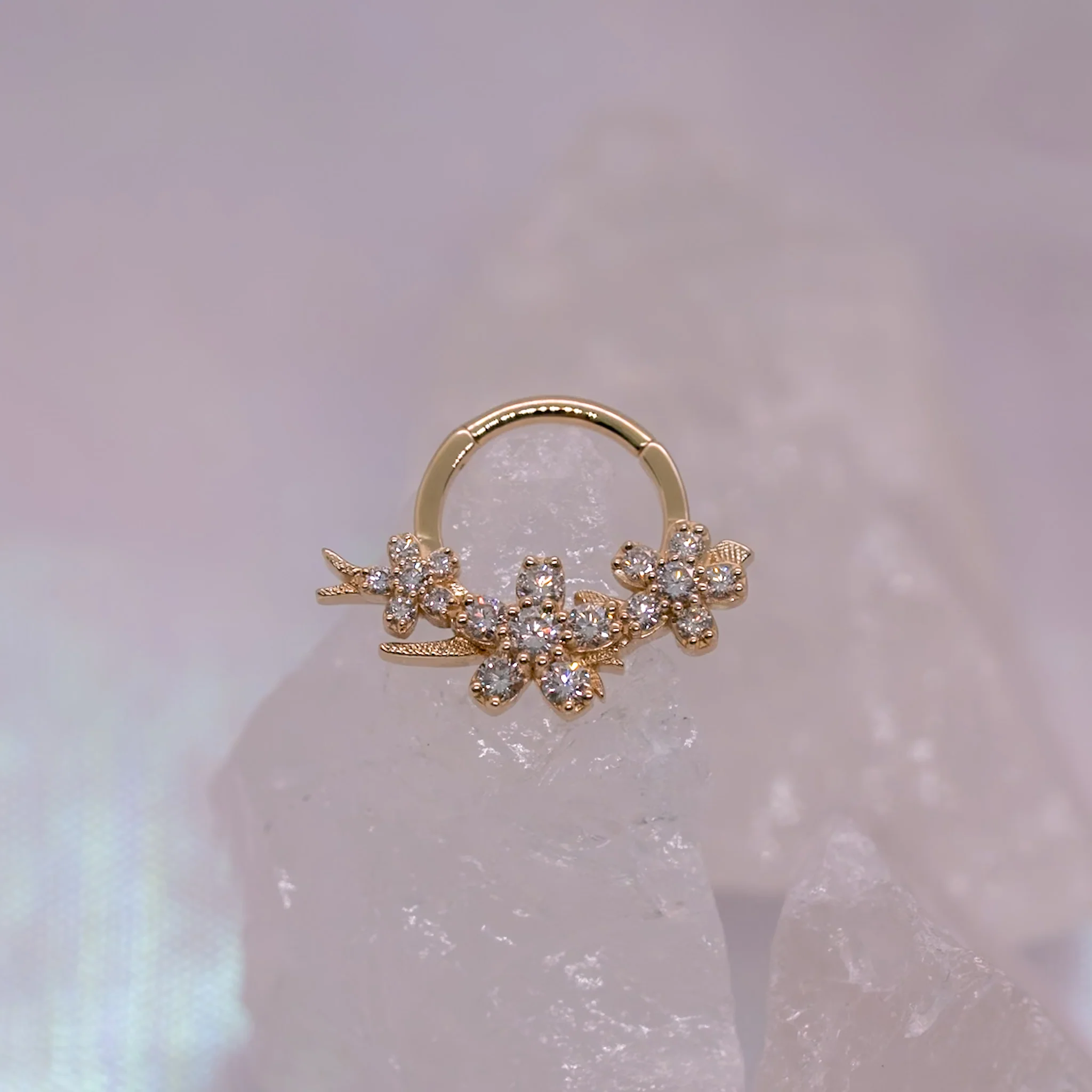 BVLA Sakura Branch Hinge Ring