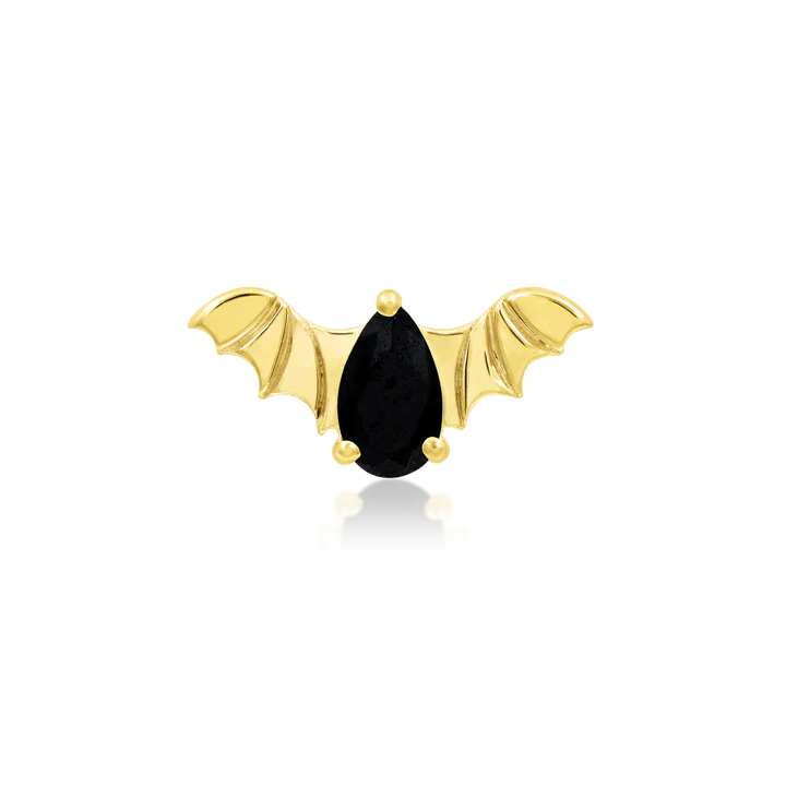 Junipurr Jewelry Bat With Black CZ