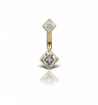 Maria Tash 3mm-4mm Square Cubic Zirconia Barbell