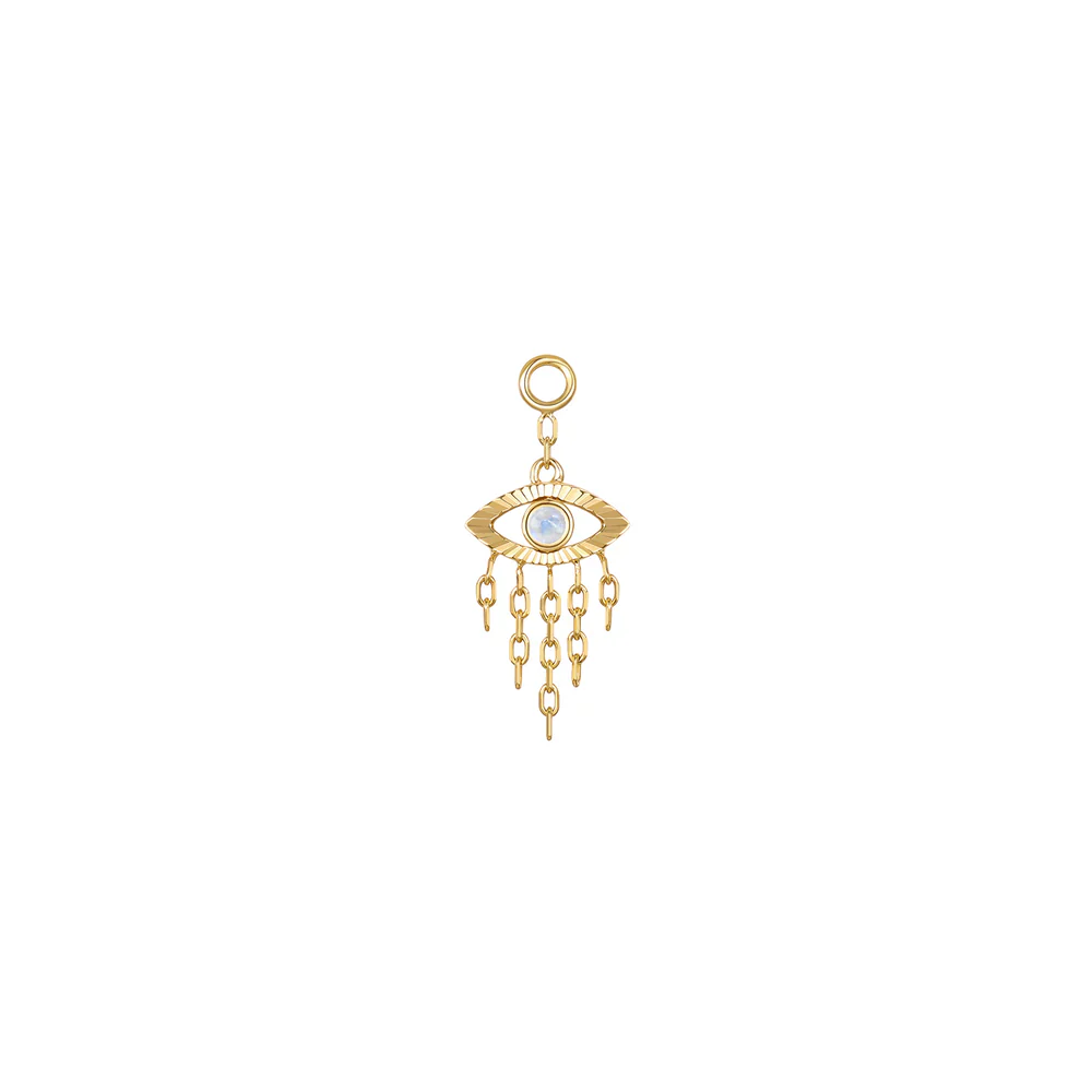 Modern Mood Evil Eye Charm with moonstone