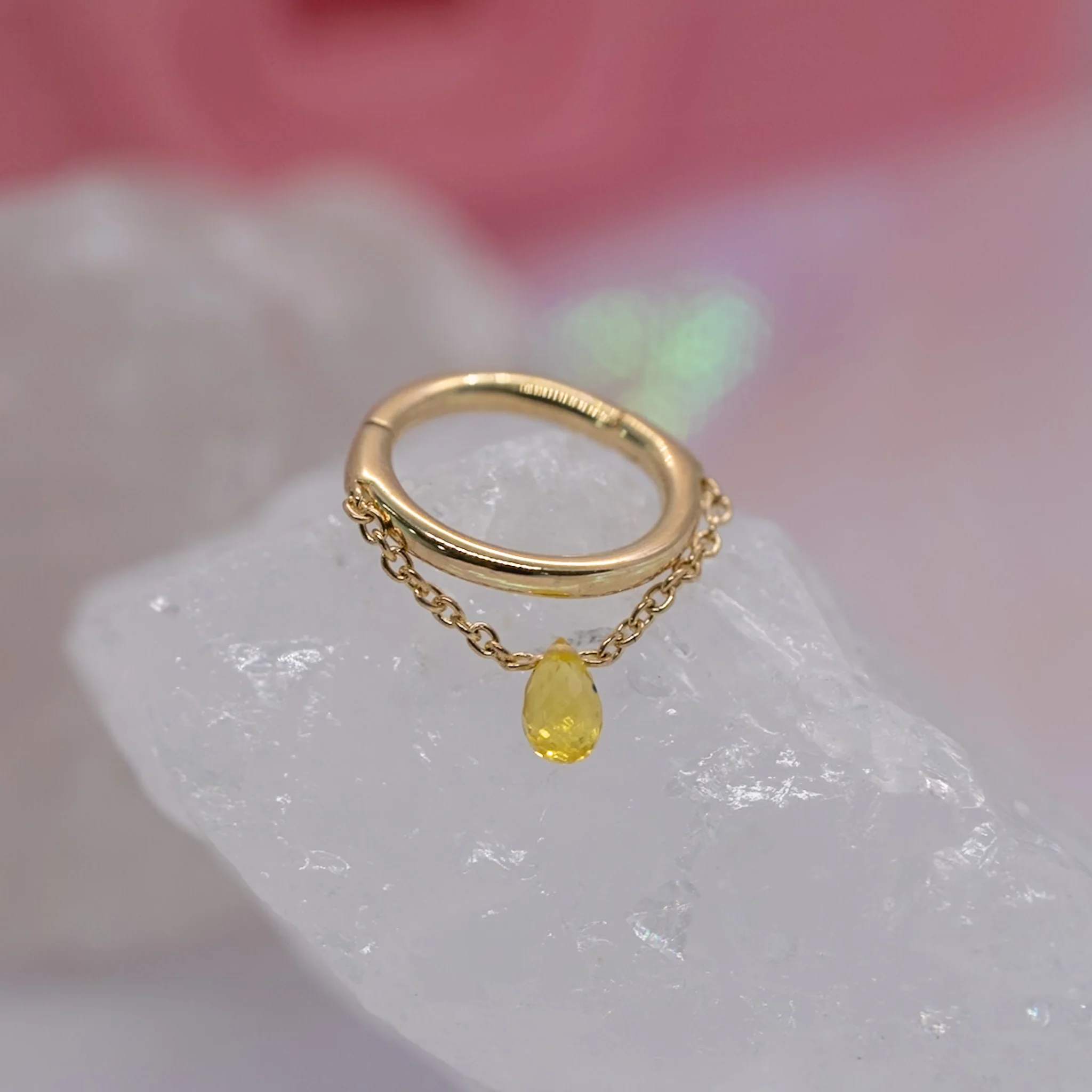 Pupil Hall Briolette Chained Easy Ring - Sapphire