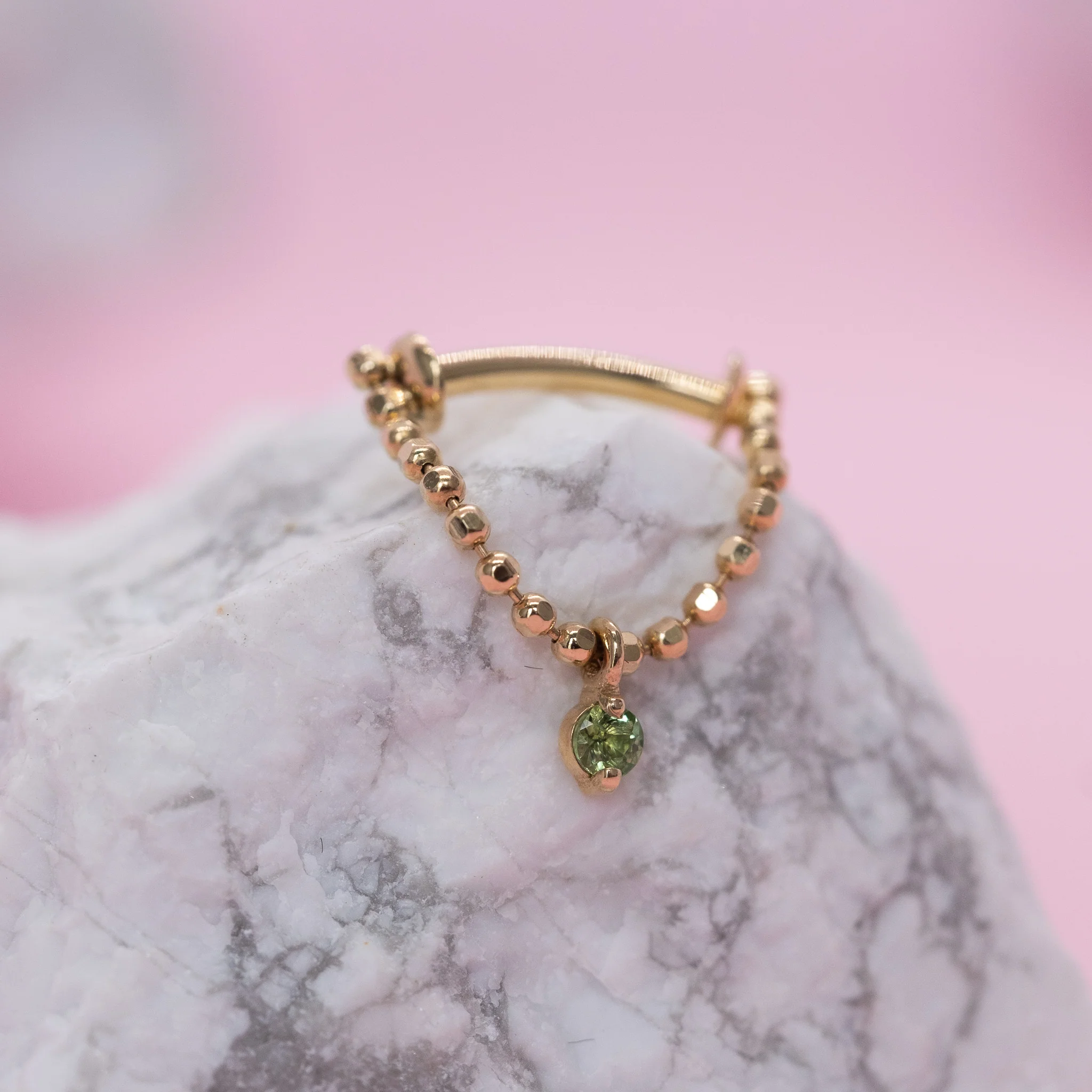 Pupil Hall Just A Peek-Stoned Septum Chain